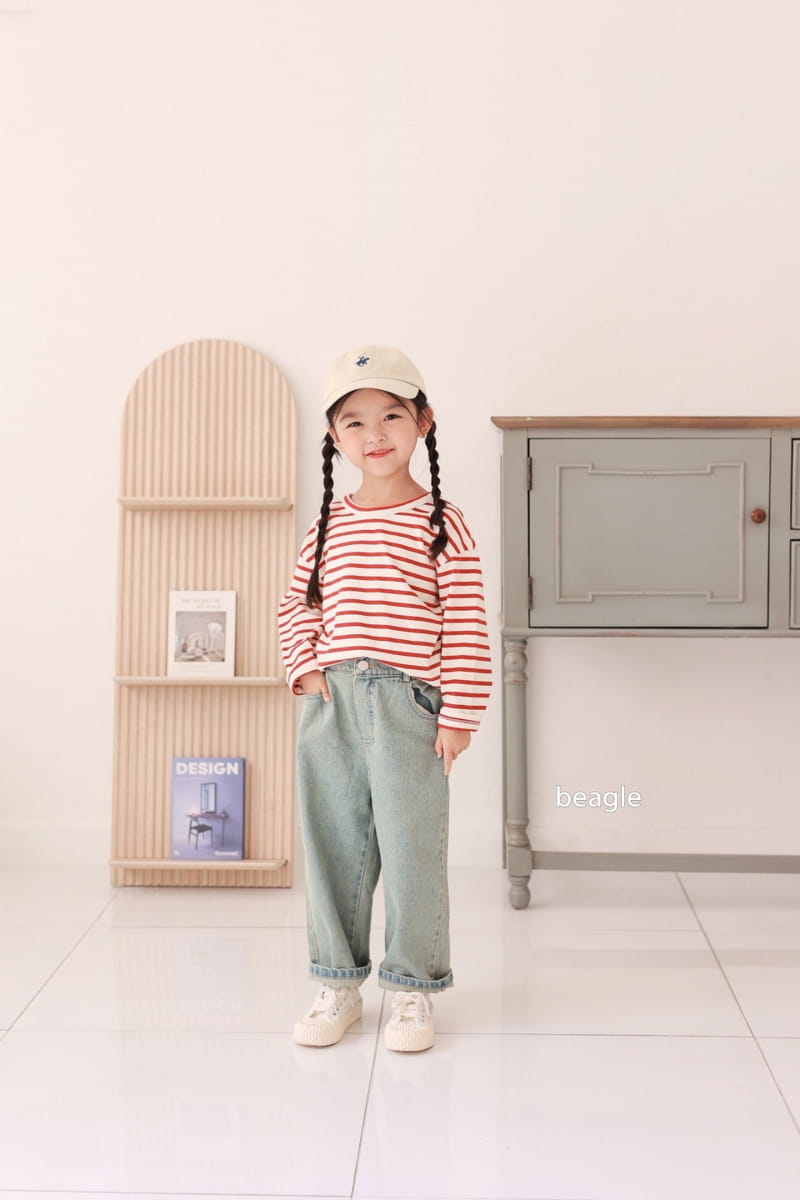 Beagle - Korean Children Fashion - #designkidswear - Hei Stripes Tee - 4