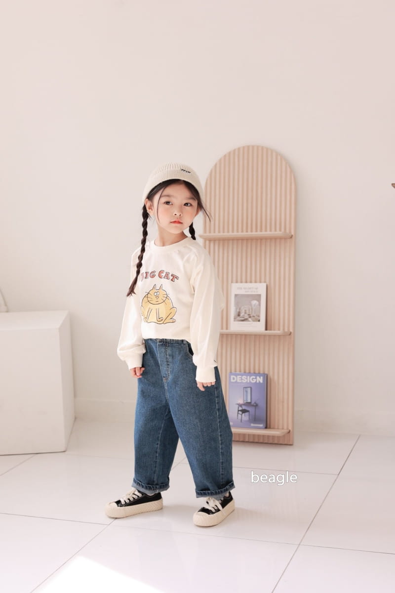 Beagle - Korean Children Fashion - #kidsshorts - Big Cat Tee - 12