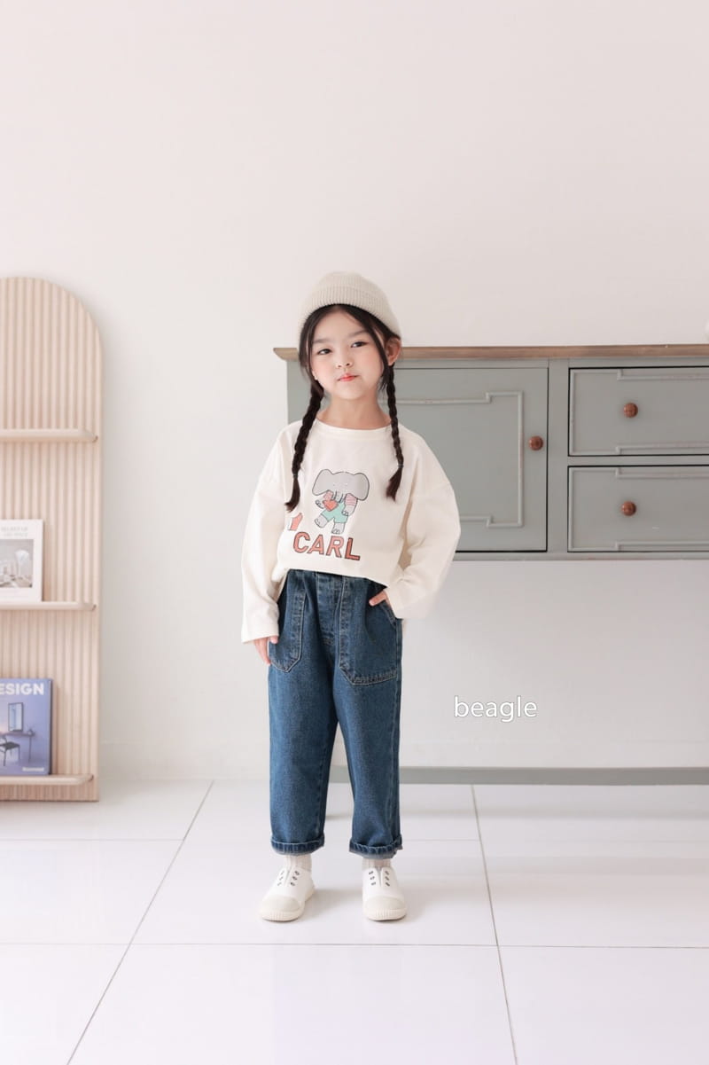 Beagle - Korean Children Fashion - #kidzfashiontrend - Elephant Tee - 2