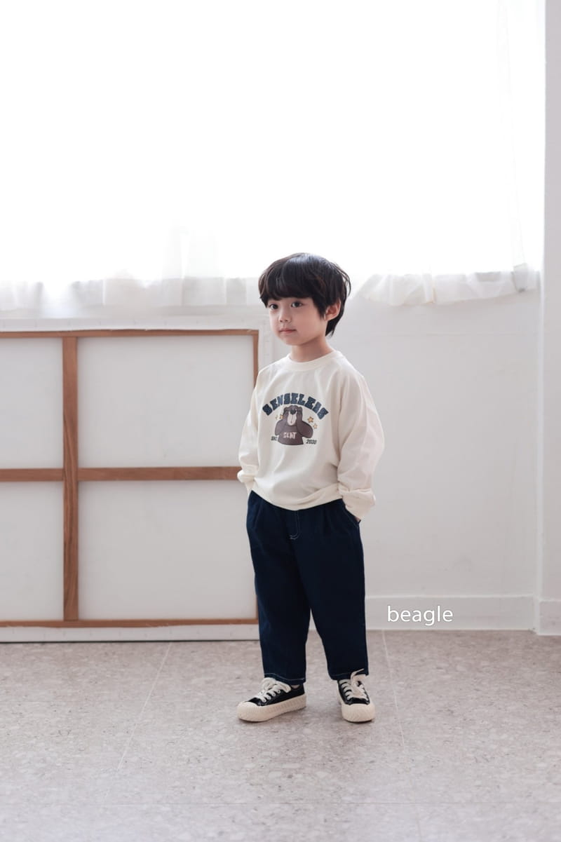Beagle - Korean Children Fashion - #prettylittlegirls - Bear Paint Tee - 6
