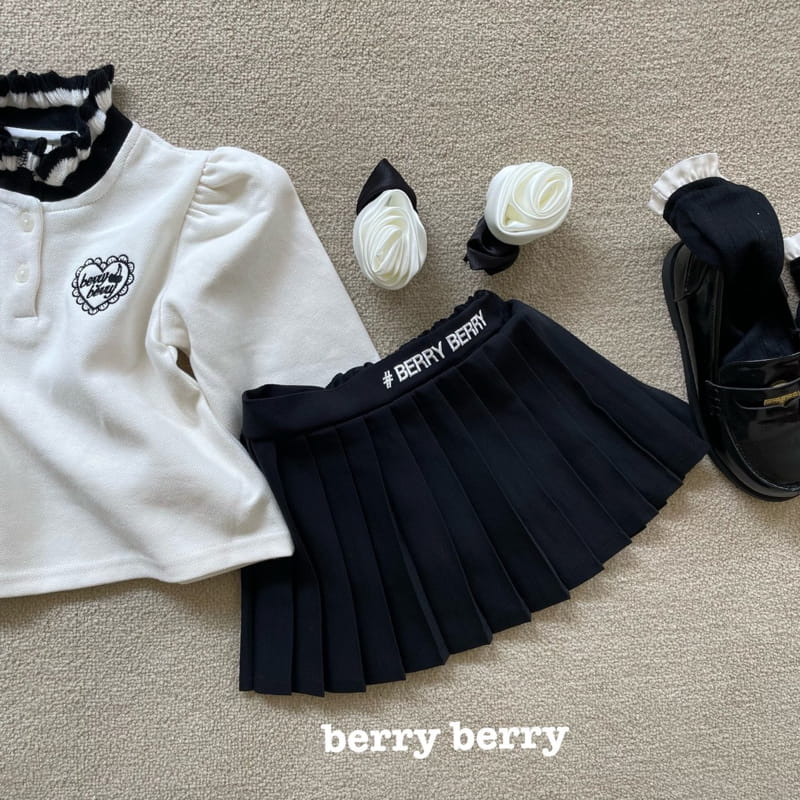 Berry Berry - Korean Children Fashion - #kidsshorts - Logo Skirt
