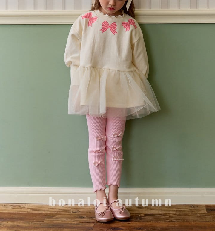 Bonaloi - Korean Children Fashion - #Kfashion4kids - Ribbon Sha Sweatshirt - 6