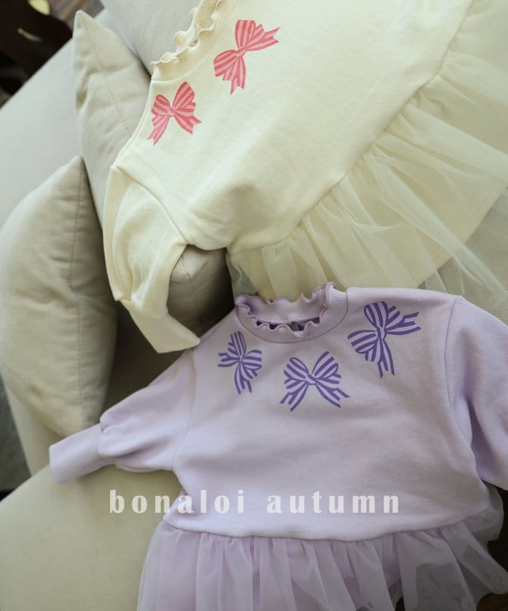 Bonaloi - Korean Children Fashion - #discoveringself - Ribbon Sha Sweatshirt