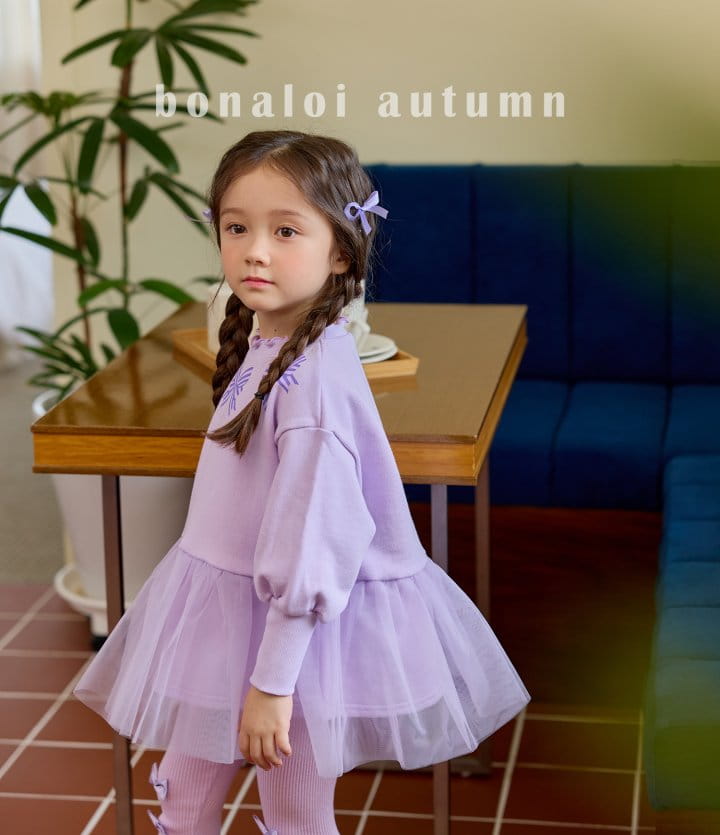 Bonaloi - Korean Children Fashion - #kidsshorts - Ribbon Sha Sweatshirt - 3