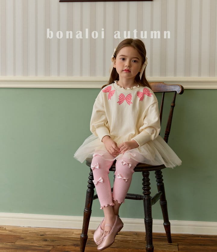 Bonaloi - Korean Children Fashion - #magicofchildhood - Ribbon Sha Sweatshirt - 8