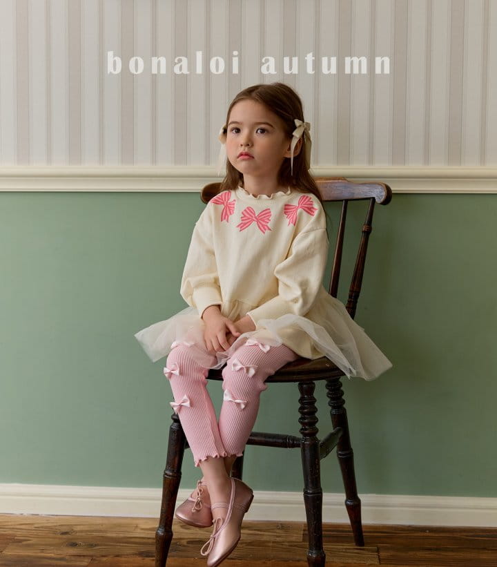 Bonaloi - Korean Children Fashion - #minifashionista - Ribbon Sha Sweatshirt - 9
