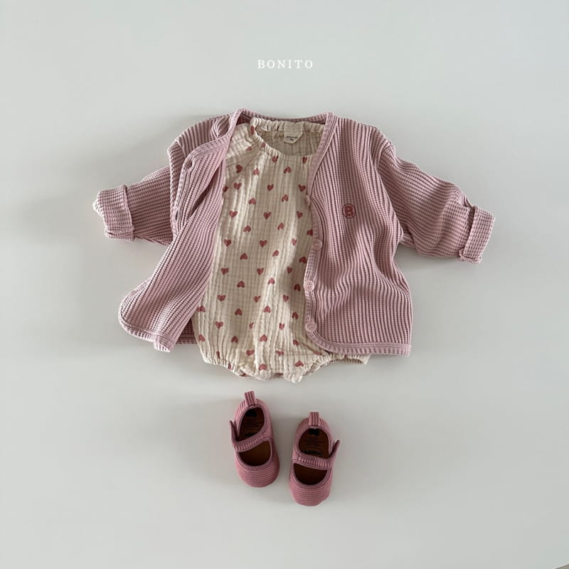 Bonito - Korean Baby Fashion - #babyboutiqueclothing - Series Check Heart Bodysuit - 7