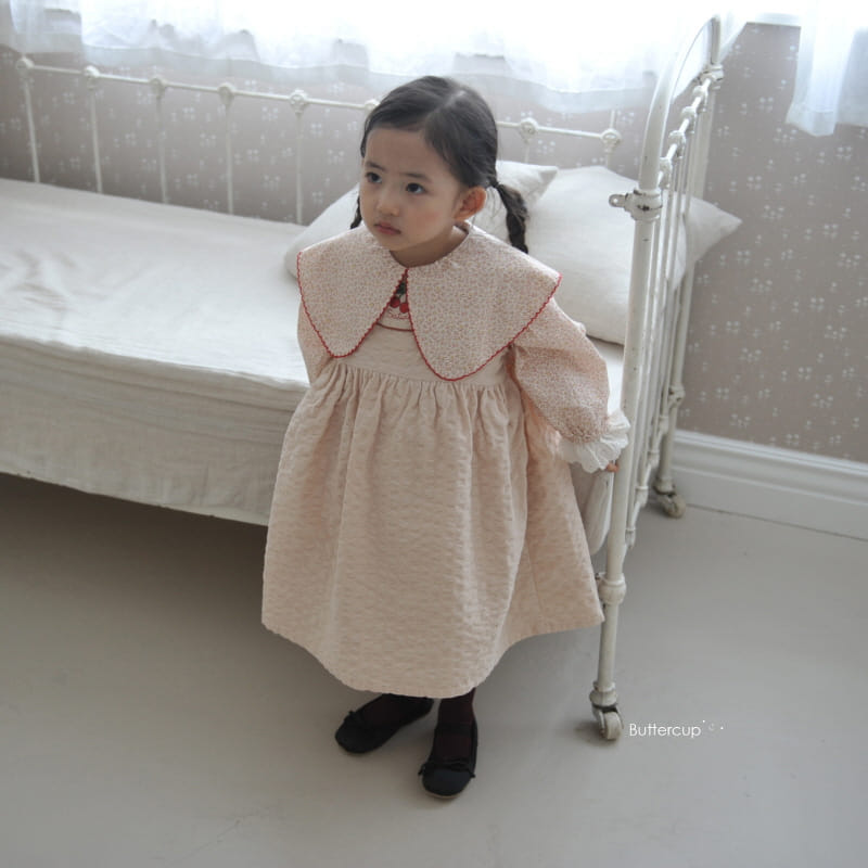Buttercup - Korean Children Fashion - #designkidswear - Cherrry Flower Layerd One--piece - 4