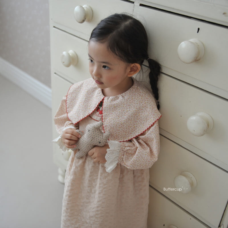 Buttercup - Korean Children Fashion - #fashionkids - Cherrry Flower Layerd One--piece - 5