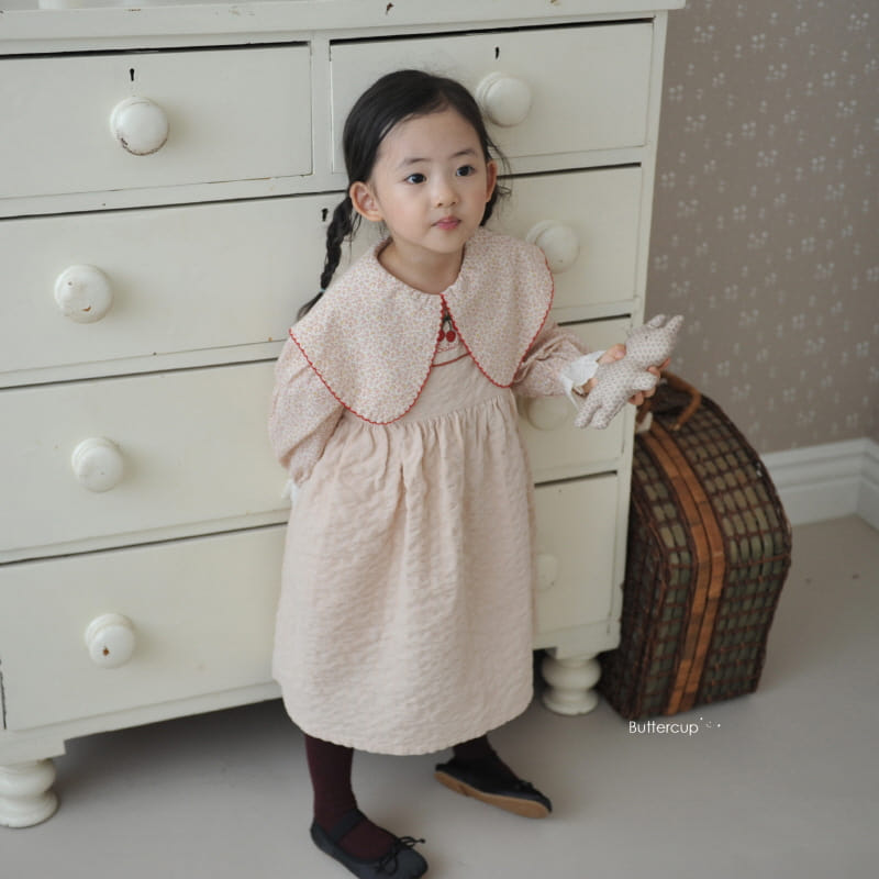 Buttercup - Korean Children Fashion - #kidsshorts - Cherrry Flower Layerd One--piece - 6