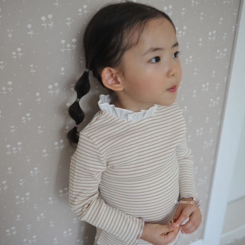 Buttercup - Korean Children Fashion - #kidzfashiontrend - Frill Pin Rub Tee