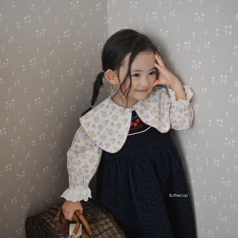 Buttercup - Korean Children Fashion - #littlefashionista - Cherrry Flower Layerd One--piece - 10
