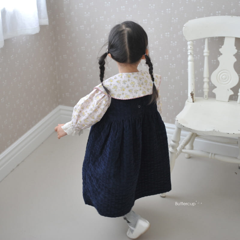Buttercup - Korean Children Fashion - #minifashionista - Cherrry Flower Layerd One--piece - 12