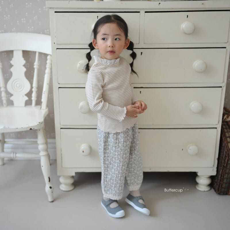 Buttercup - Korean Children Fashion - #prettylittlegirls - Frill Pin Rub Tee - 6