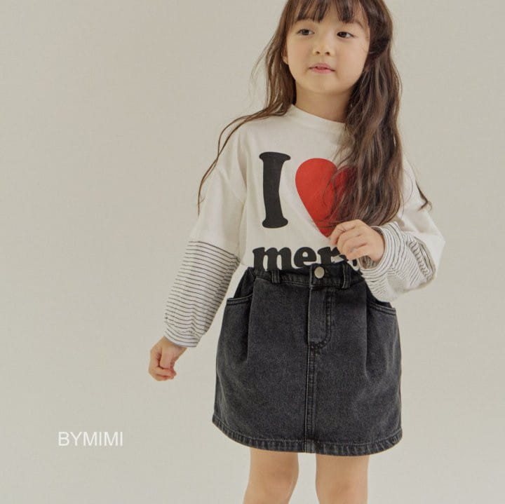 Bymimi - Korean Children Fashion - #Kfashion4kids - Hei Denim Skirt - 9
