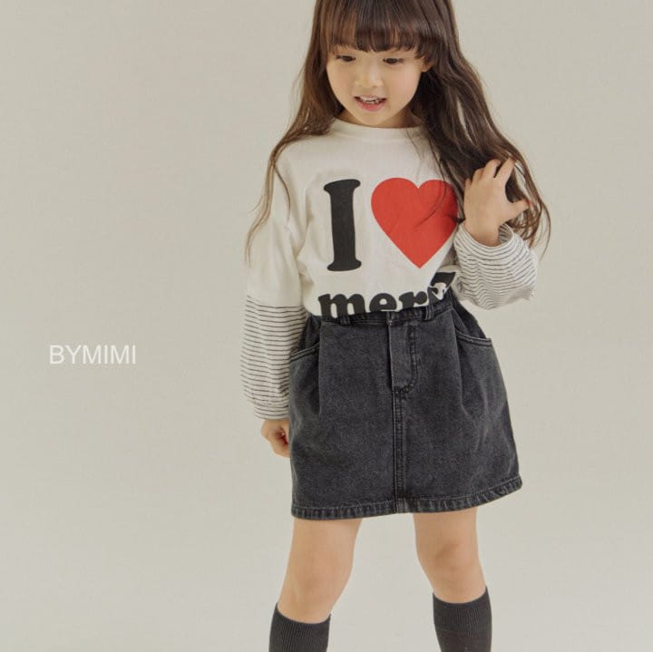 Bymimi - Korean Children Fashion - #designkidswear - Hei Denim Skirt - 3