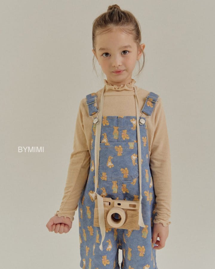 Bymimi - Korean Children Fashion - #discoveringself - Bear Dungarees Pants - 10