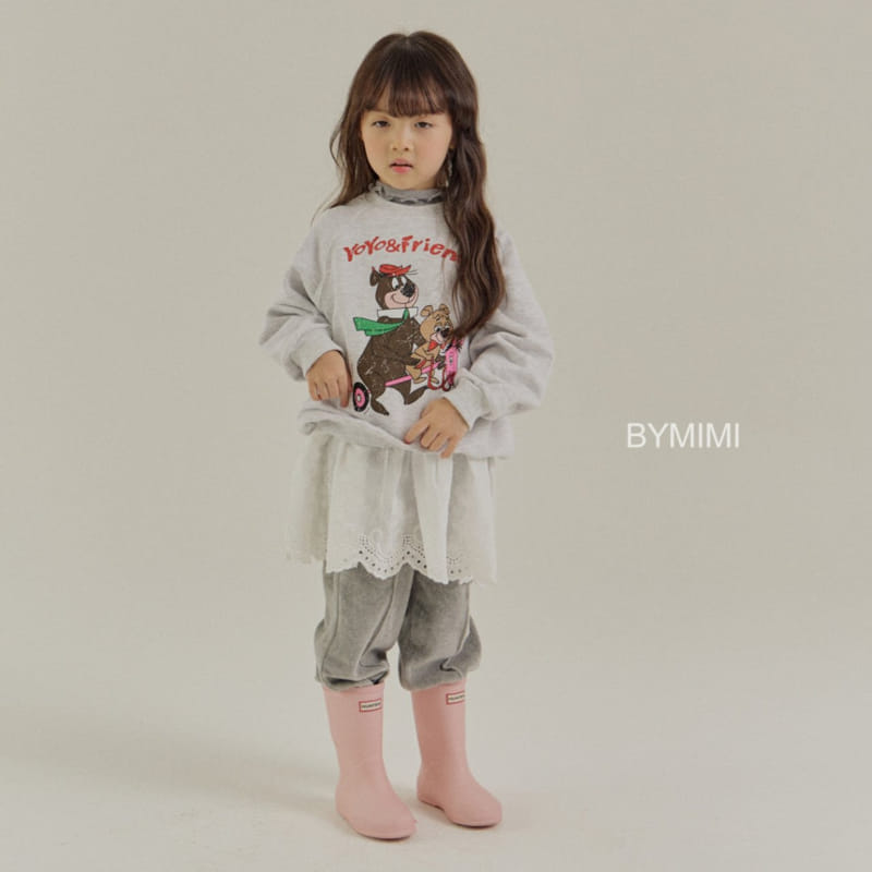 Bymimi - Korean Children Fashion - #kidsshorts - Bear Sweatshirt - 6