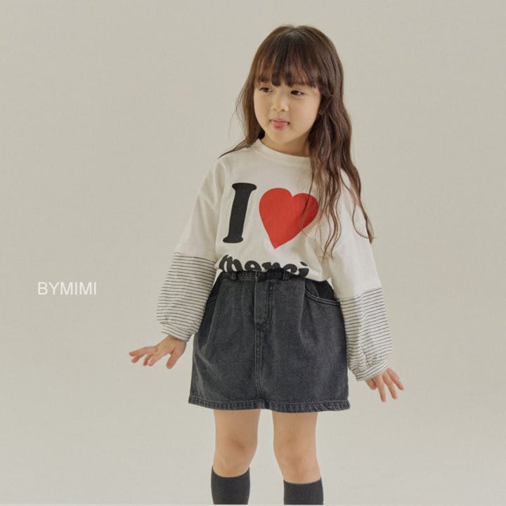 Bymimi - Korean Children Fashion - #kidzfashiontrend - Hei Denim Skirt - 8