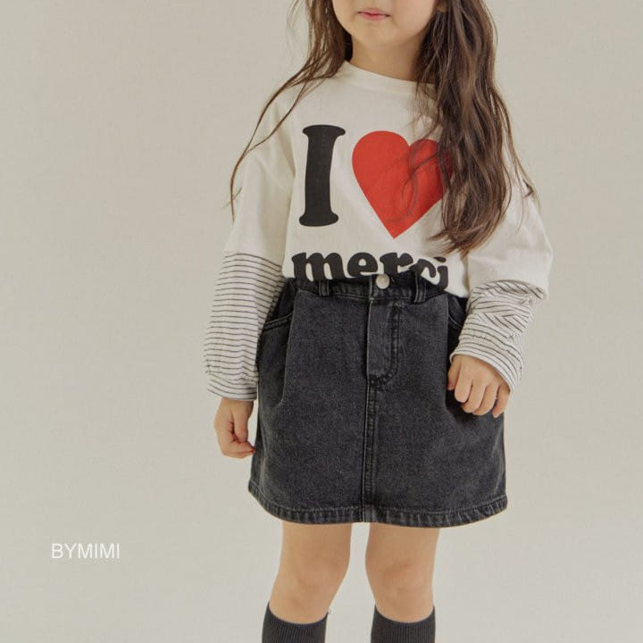 Bymimi - Korean Children Fashion - #littlefashionista - Hei Denim Skirt - 10