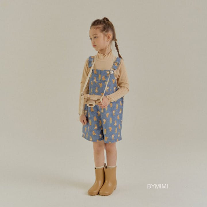Bymimi - Korean Children Fashion - #minifashionista - Bear Dungarees Pants - 2