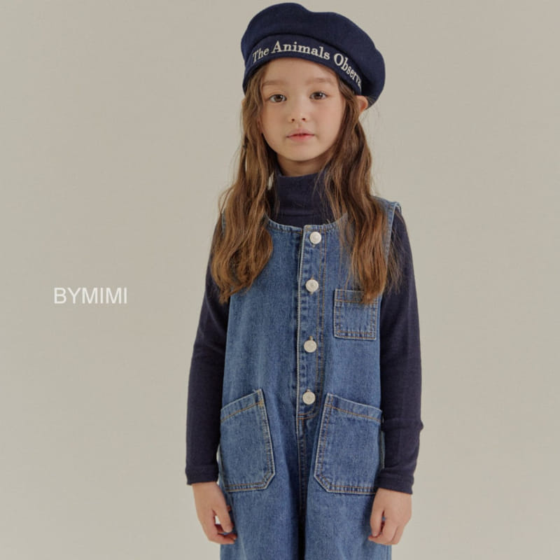 Bymimi - Korean Children Fashion - #toddlerclothing - Jenny Denim Bodysuit - 7