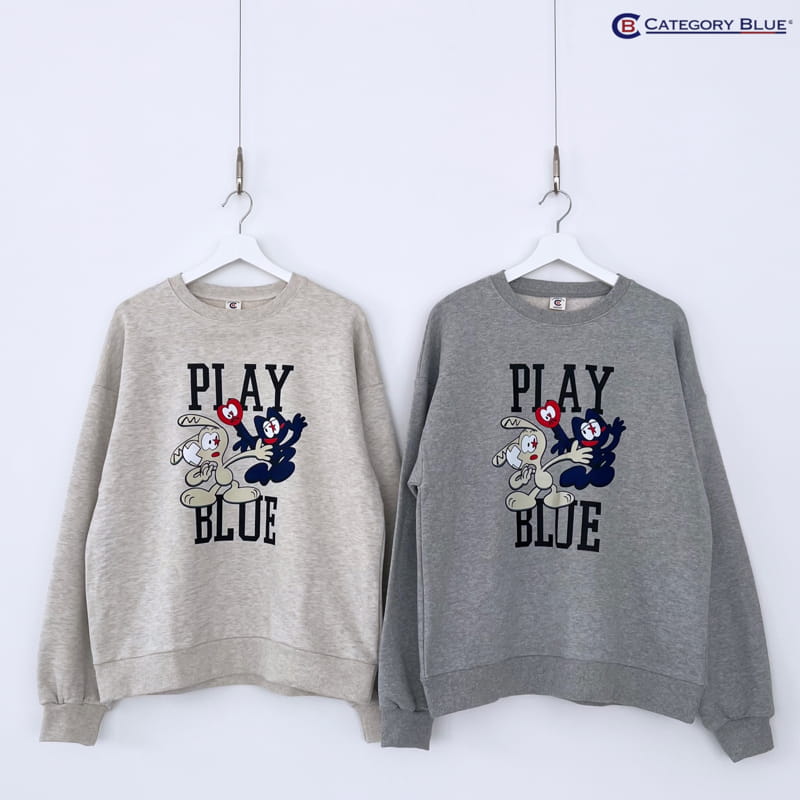 Category Blue - Korean Women Fashion - #vintageinspired - Play Sweatshirt Mom - 3