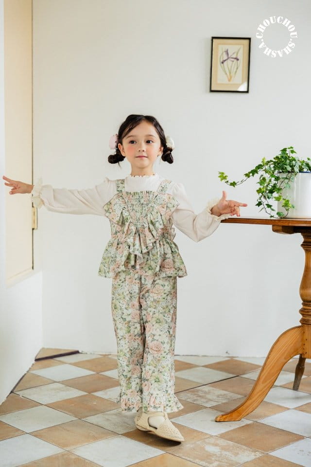 Chouchou Shasha - Korean Children Fashion - #Kfashion4kids - Mue Top Bottom Set - 2