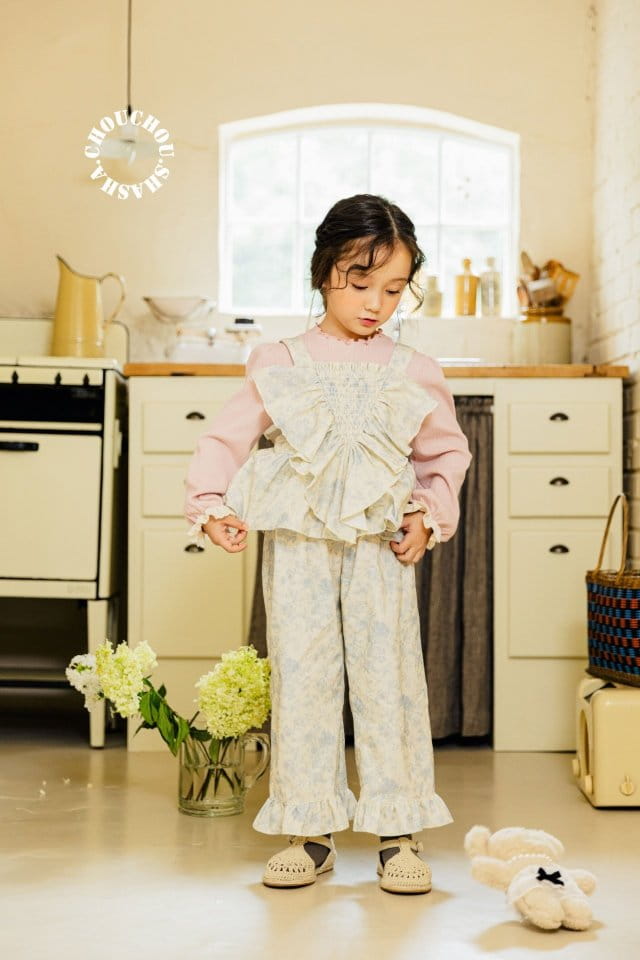 Chouchou Shasha - Korean Children Fashion - #childofig - Mue Top Bottom Set - 7