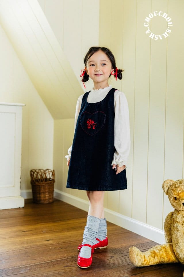 Chouchou Shasha - Korean Children Fashion - #childofig - Anne Denim One-piece - 5