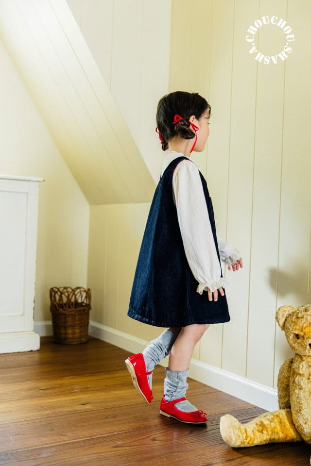 Chouchou Shasha - Korean Children Fashion - #childofig - Anne Denim One-piece - 6
