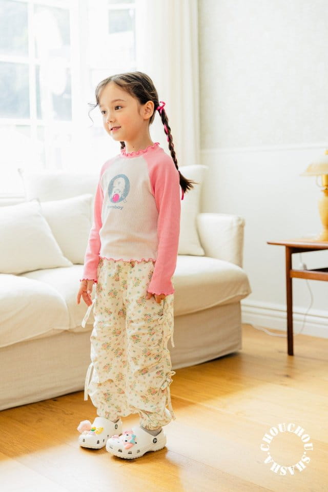 Chouchou Shasha - Korean Children Fashion - #childofig - Flower Shirring Pants - 10