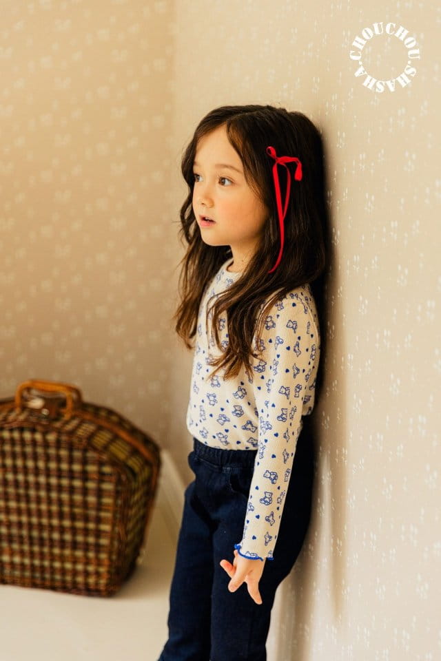 Chouchou Shasha - Korean Children Fashion - #kidsshorts - Beart Tee - 7