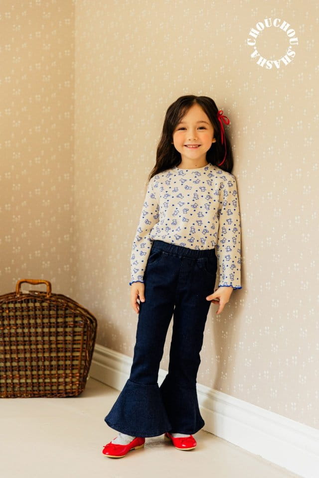 Chouchou Shasha - Korean Children Fashion - #kidzfashiontrend - Denim Jeans - 2