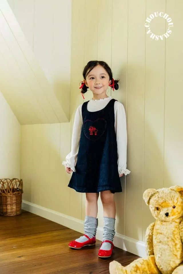 Chouchou Shasha - Korean Children Fashion - #magicofchildhood - Anne Denim One-piece - 2
