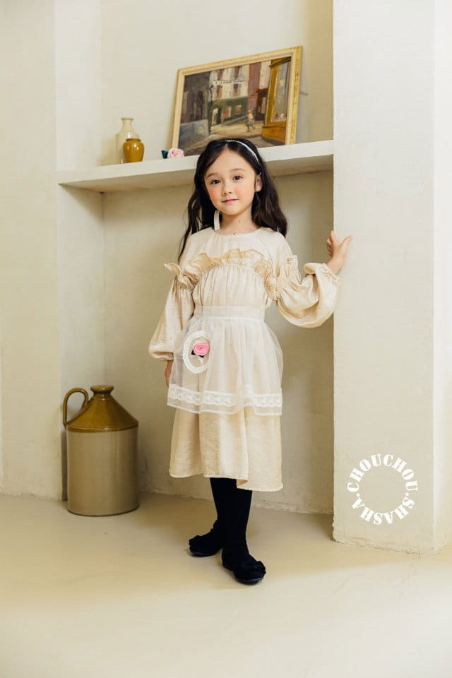 Chouchou Shasha - Korean Children Fashion - #minifashionista - Flower Apron - 2