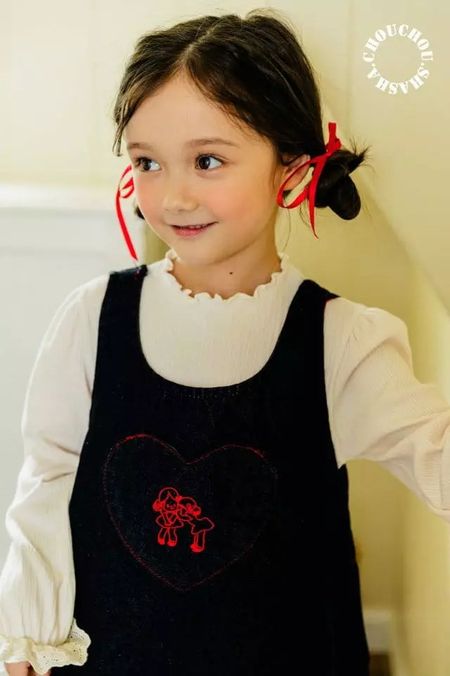 Chouchou Shasha - Korean Children Fashion - #minifashionista - Anne Denim One-piece - 4