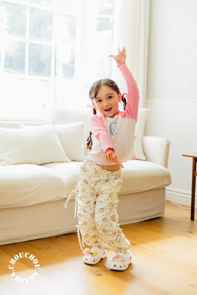 Chouchou Shasha - Korean Children Fashion - #prettylittlegirls - Flower Shirring Pants - 6