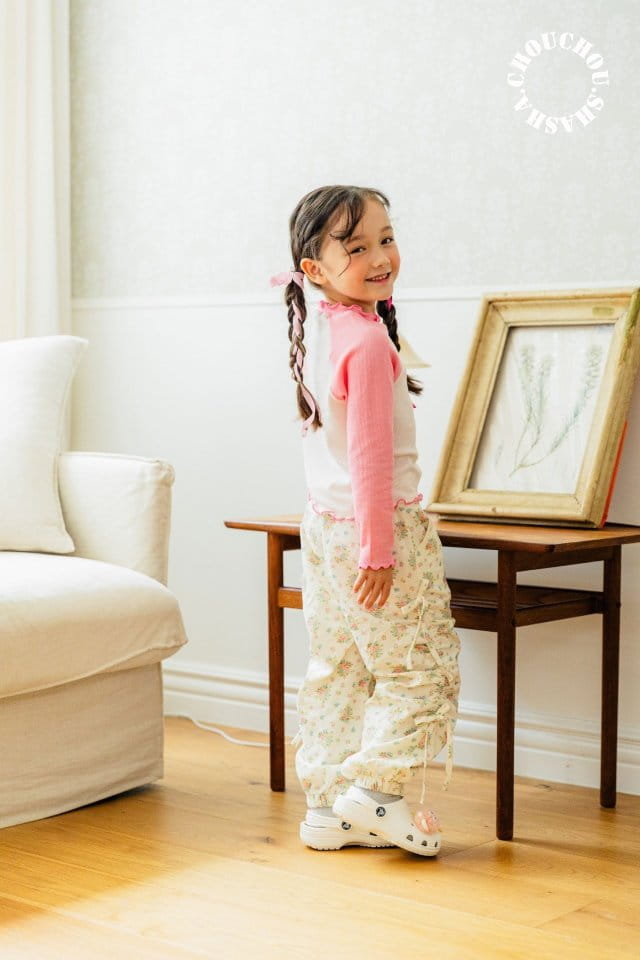 Chouchou Shasha - Korean Children Fashion - #stylishchildhood - Flower Shirring Pants - 9