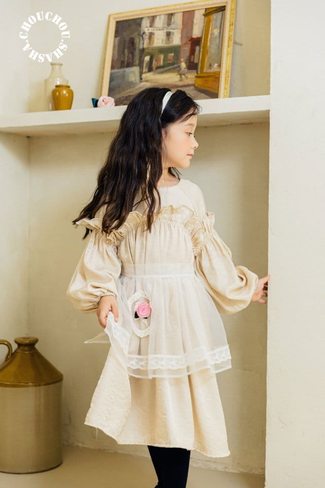 Chouchou Shasha - Korean Children Fashion - #prettylittlegirls - Flower Apron - 4