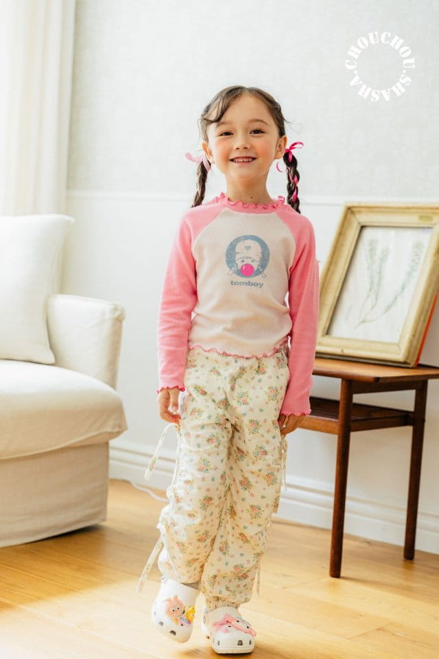 Chouchou Shasha - Korean Children Fashion - #toddlerclothing - Flower Shirring Pants - 8