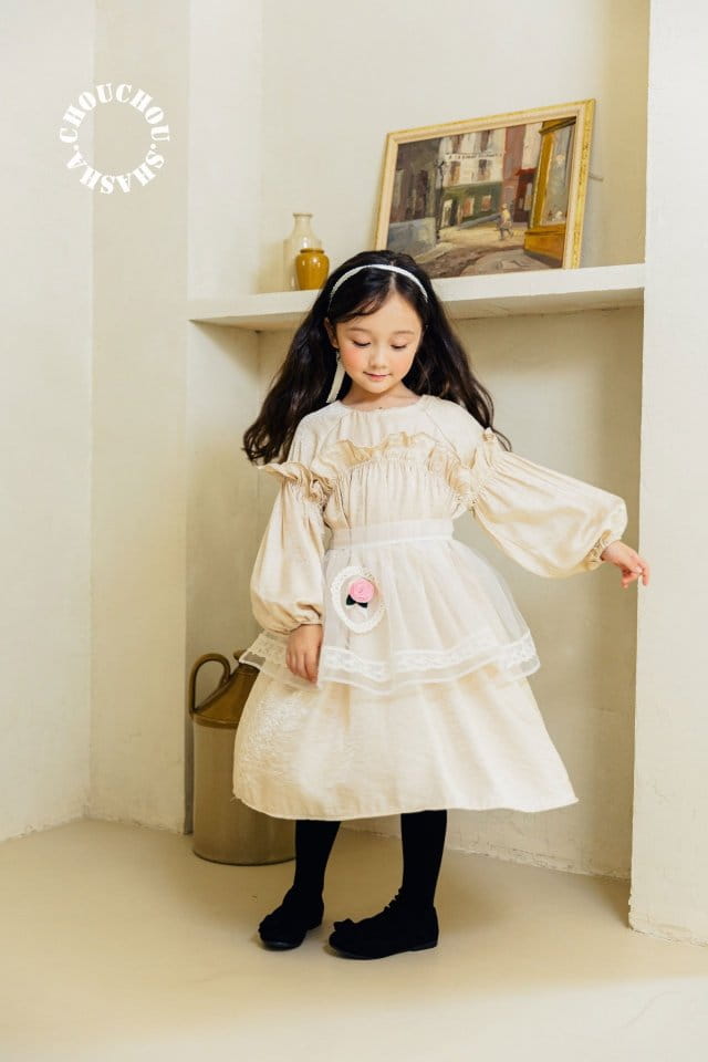 Chouchou Shasha - Korean Children Fashion - #toddlerclothing - Flower Apron - 5