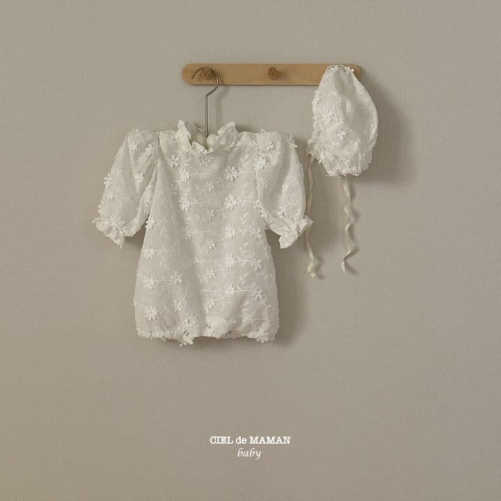 Ciel De Maman - Korean Baby Fashion - #babyboutiqueclothing - Flower Bodysuit - 6
