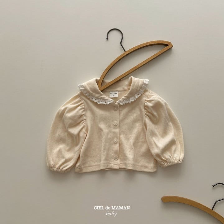 Ciel De Maman - Korean Baby Fashion - #babyboutiqueclothing - Eyelet Cardigan - 2