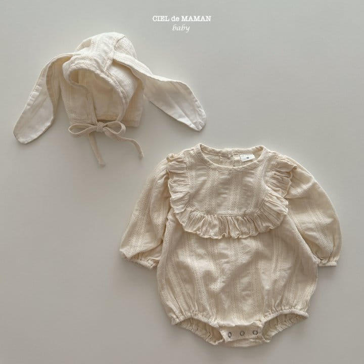 Ciel De Maman - Korean Baby Fashion - #babyboutiqueclothing - Rabbit Frill Bodysuit