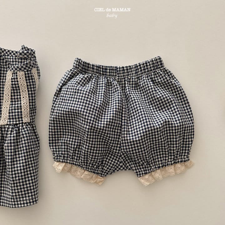 Ciel De Maman - Korean Baby Fashion - #babyclothing - Check Frill Blouse Set - 5
