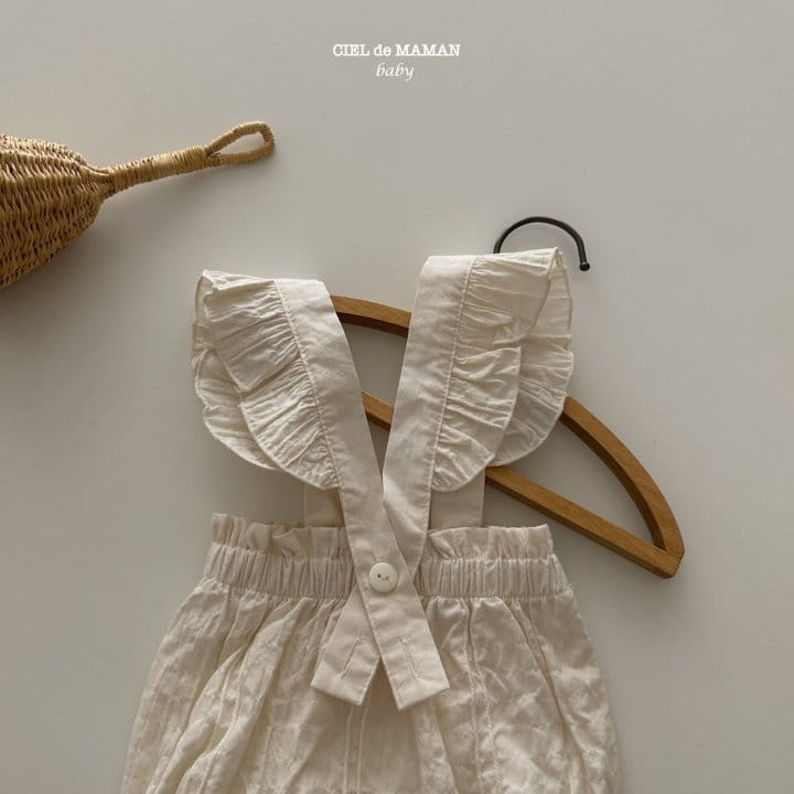 Ciel De Maman - Korean Baby Fashion - #babyclothing - Frill Dungarees Bloomer - 2