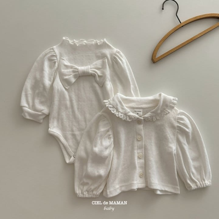 Ciel De Maman - Korean Baby Fashion - #babyfever - Ribbon Bodysuit - 6