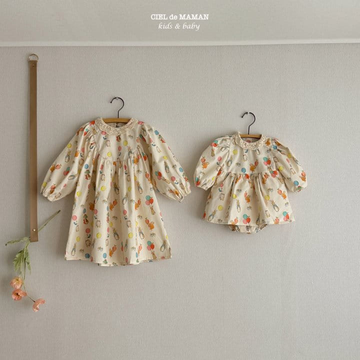 Ciel De Maman - Korean Baby Fashion - #babyfever - Lace Collar One-piece Bodysuit - 10