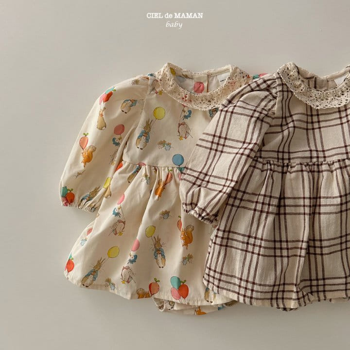 Ciel De Maman - Korean Baby Fashion - #babylifestyle - Lace Collar One-piece Bodysuit - 12